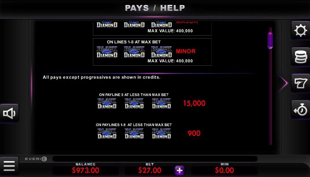 black diamond slot wild symbols