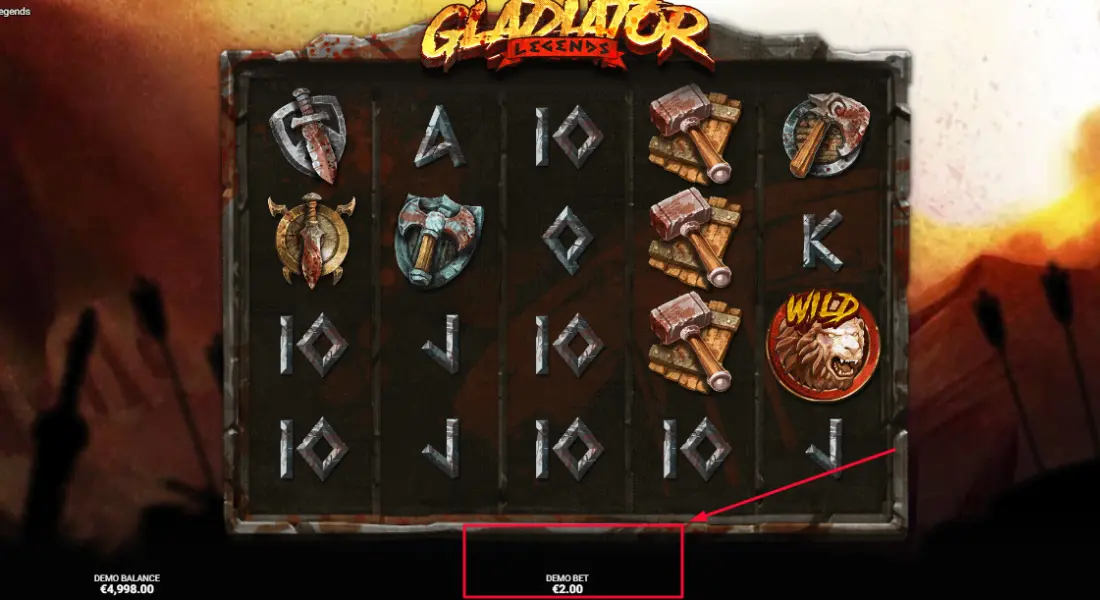 gladiator slot bet