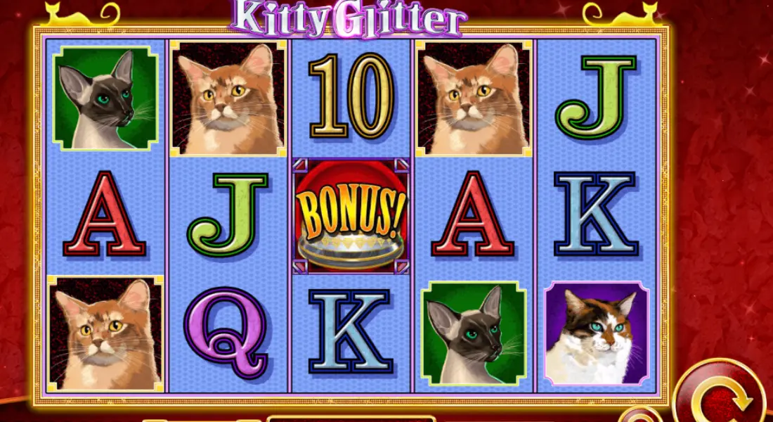 kitty glitter slot main screen