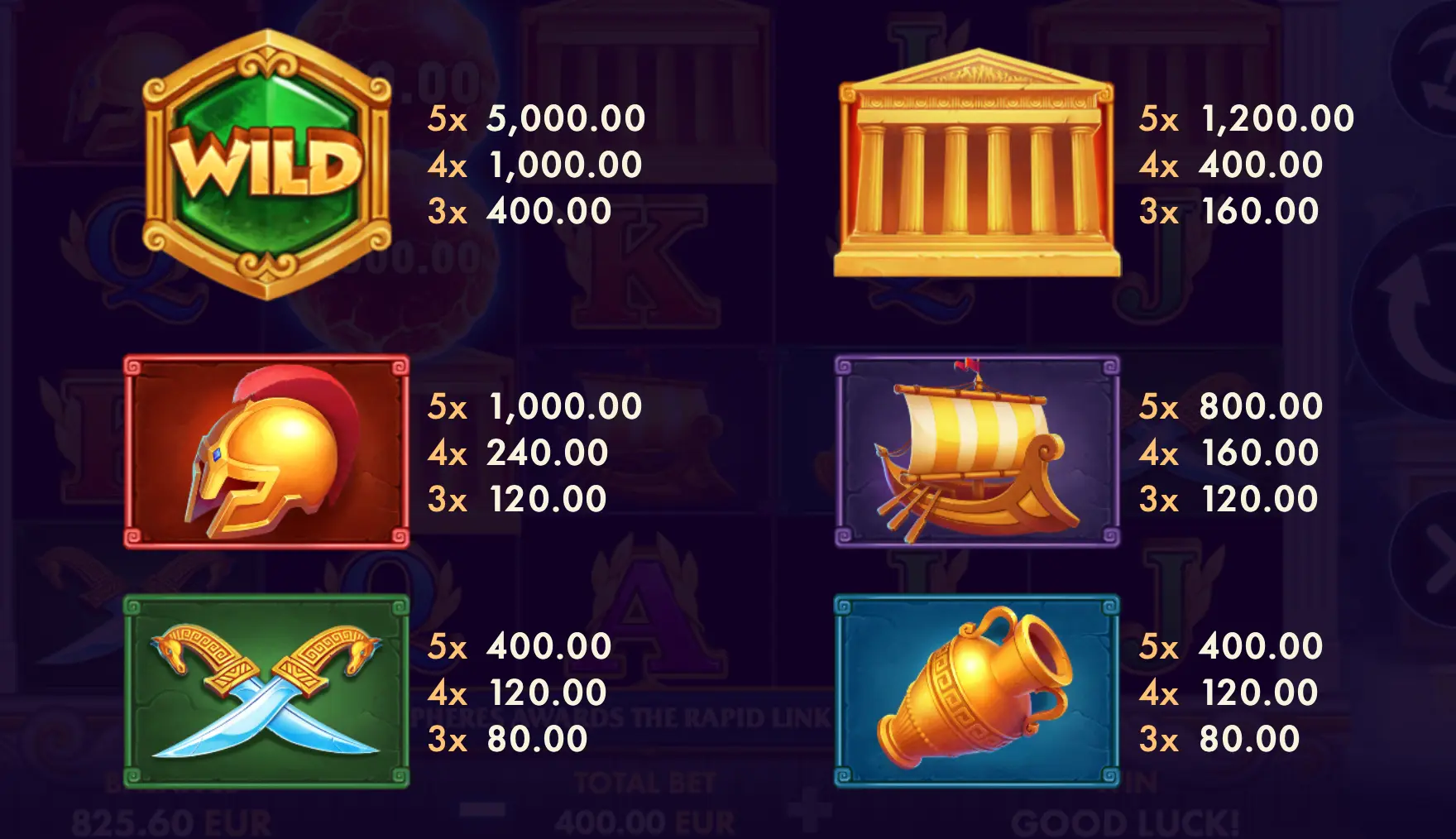 Pompeii slot wild symbols